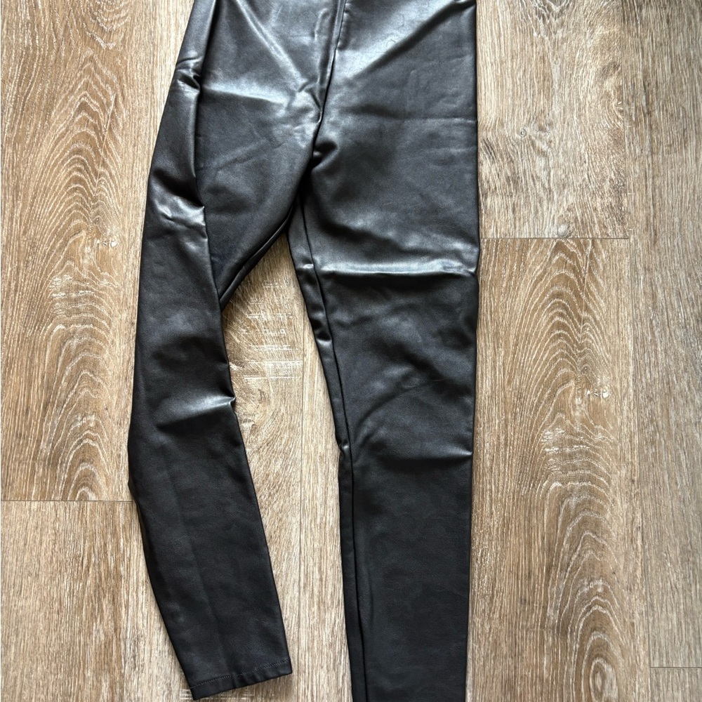 Abercrombie & Fitch Charcoal Faux Leather Pants